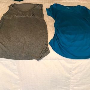 Two Maternity (xsm & sm) Ruched Tops